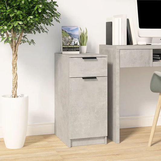 vidaXL Desk Cabinet | Concrete grey | Engineered wood | Compact | Desk Cabinet