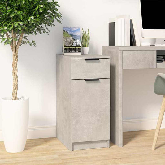 vidaXL Desk Cabinet Concrete Grey 33,5x50x75 cm Engineered Wood