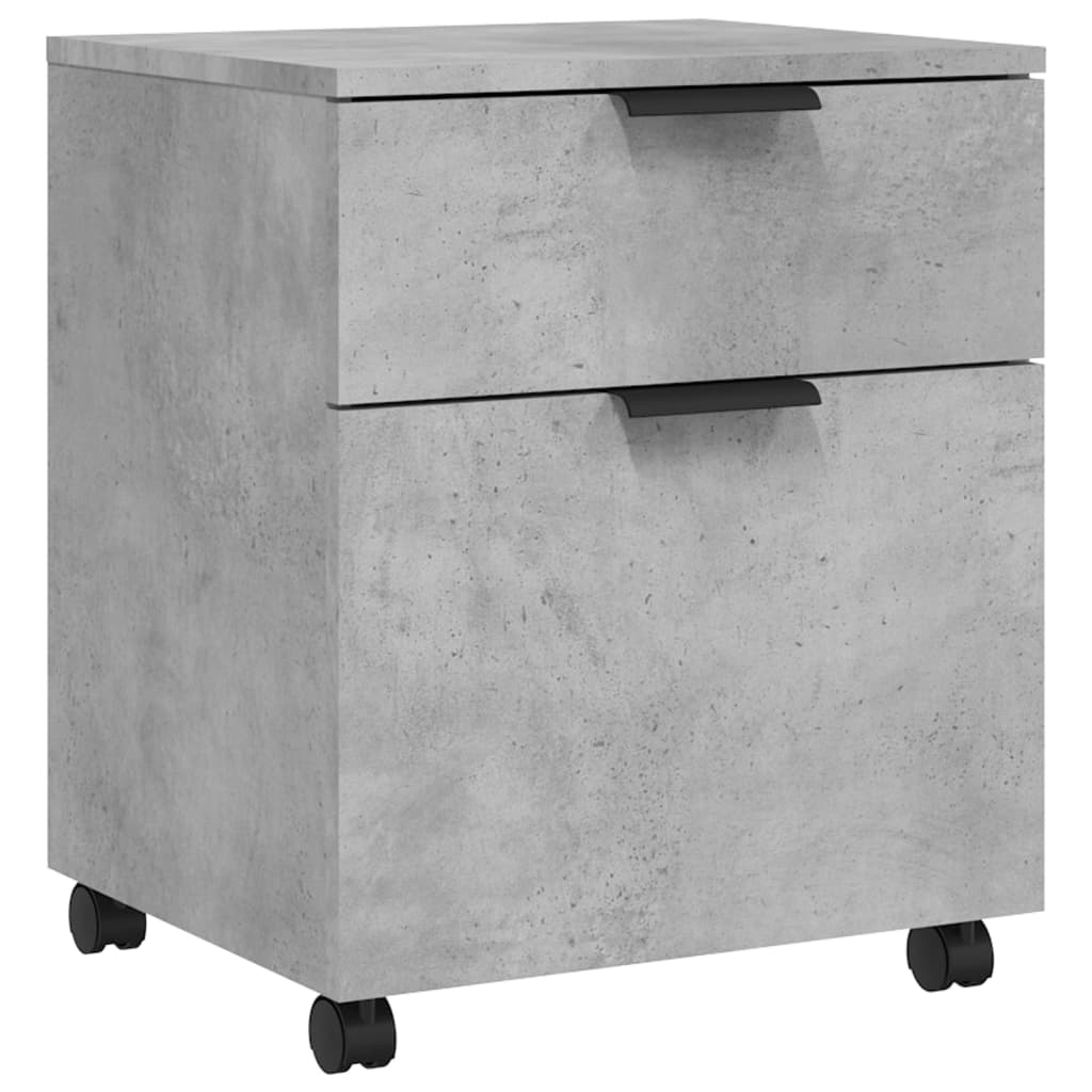 vidaXL File Cabinet | Concrete Grey | Engineered Wood | Medium | File Cabinet