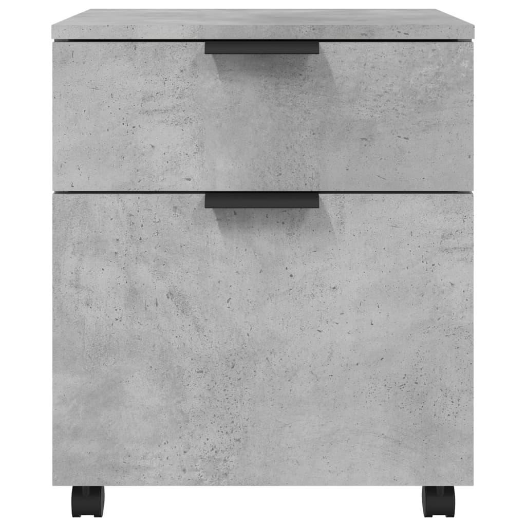 vidaXL File Cabinet | Concrete Grey | Engineered Wood | Medium | File Cabinet