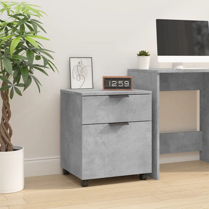 vidaXL File Cabinet | Concrete Grey | Engineered Wood | Medium | File Cabinet