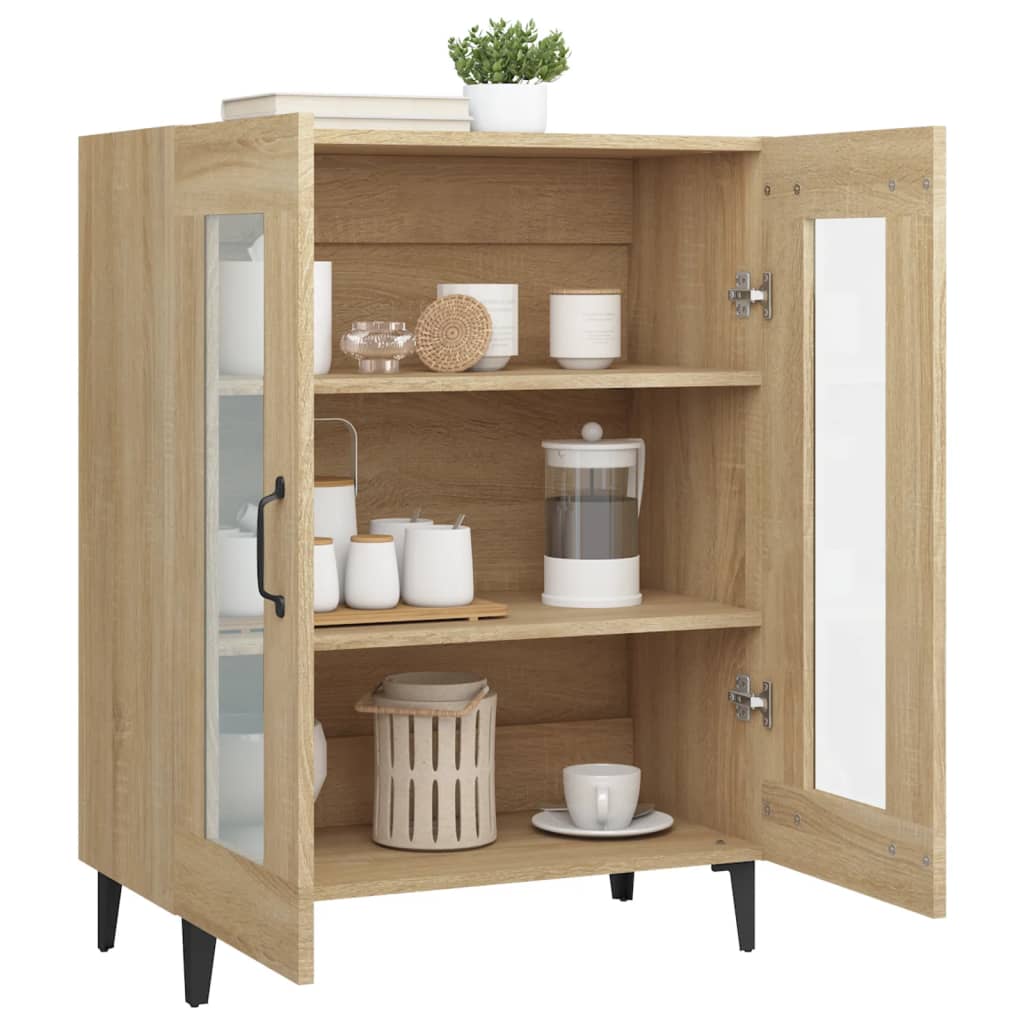 vidaXL Sideboard Sonoma Oak 69.5x34x90 cm Engineered Wood