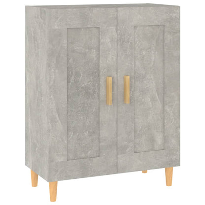 vidaXL Sideboard | Concrete grey | Engineered wood, solid eucalyptus wood