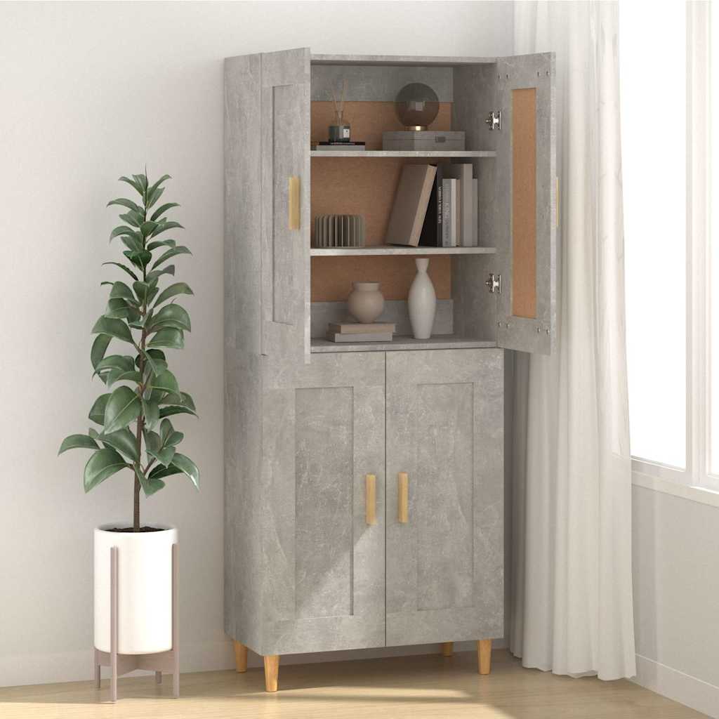 812136 vidaXL Sideboard Concrete Grey 69,5x34x90 cm Engineered Wood
