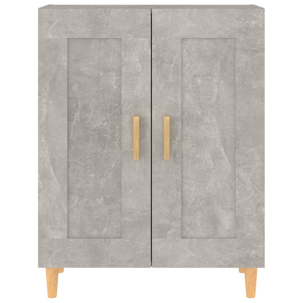 vidaXL Sideboard | Concrete grey | Engineered wood, solid eucalyptus wood