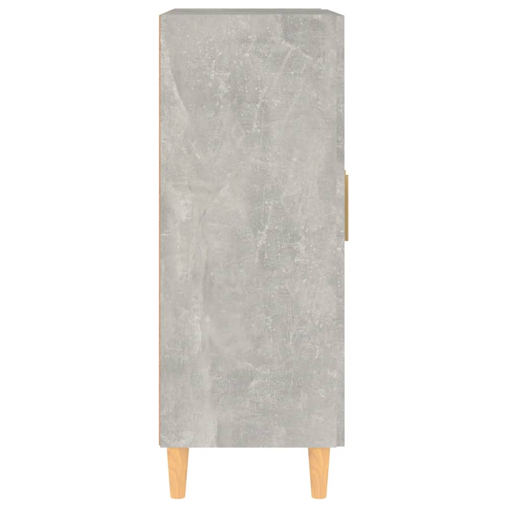 vidaXL Sideboard | Concrete grey | Engineered wood, solid eucalyptus wood