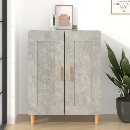 vidaXL Sideboard | Concrete grey | Engineered wood, solid eucalyptus wood