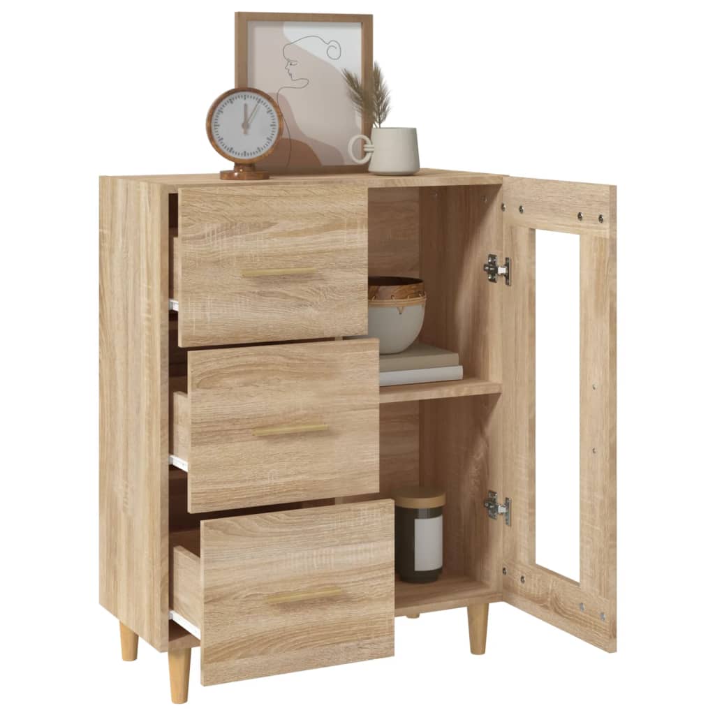 vidaXL Sideboard Sonoma Oak 69,5x34x90 cm Engineered Wood