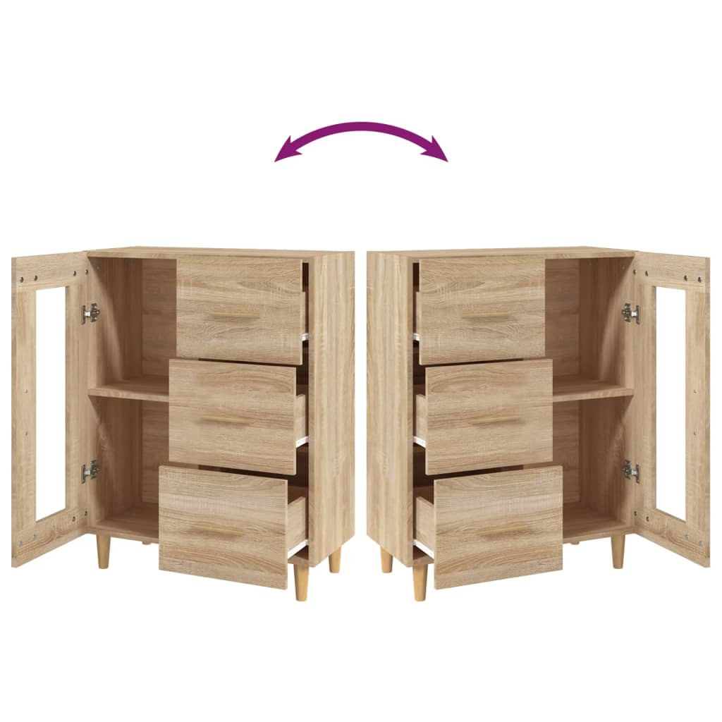 vidaXL Sideboard Sonoma Oak 69,5x34x90 cm Engineered Wood