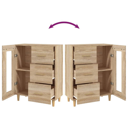 vidaXL Sideboard Sonoma Oak 69,5x34x90 cm Engineered Wood