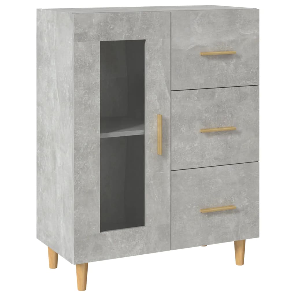 vidaXL Sideboard Concrete Grey 69,5x34x90 cm Engineered Wood