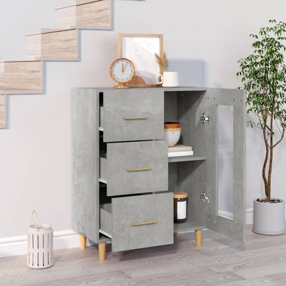 vidaXL Sideboard Concrete Grey 69,5x34x90 cm Engineered Wood