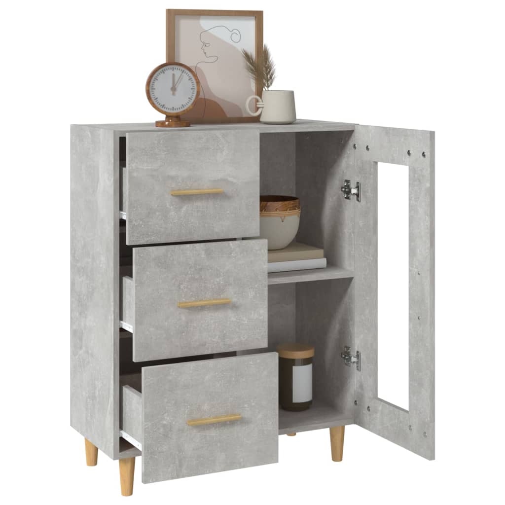 vidaXL Sideboard Concrete Grey 69,5x34x90 cm Engineered Wood