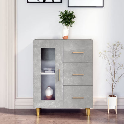 vidaXL Sideboard Concrete Grey 69,5x34x90 cm Engineered Wood