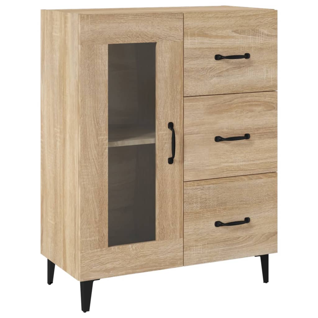 vidaXL Sideboard Sonoma Oak 69.5x34x90 cm Engineered Wood