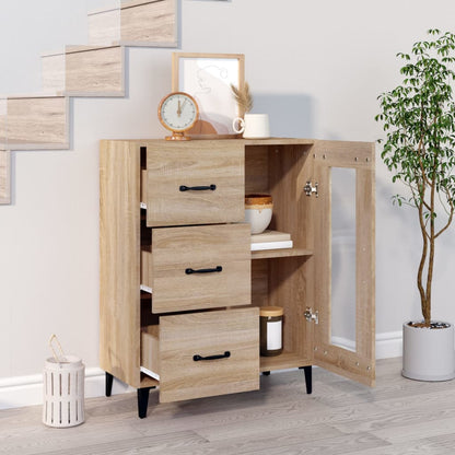 vidaXL Sideboard Sonoma Oak 69.5x34x90 cm Engineered Wood