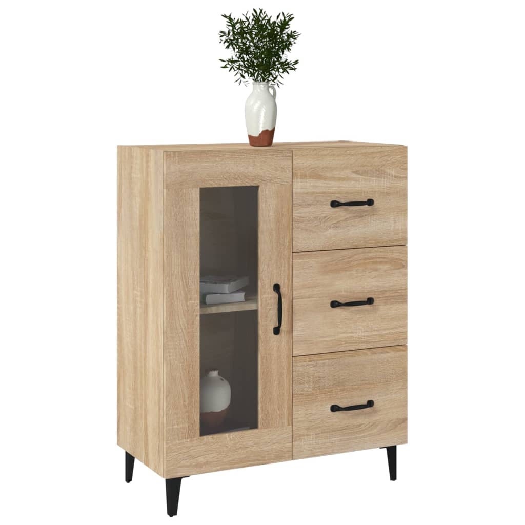 vidaXL Sideboard Sonoma Oak 69.5x34x90 cm Engineered Wood