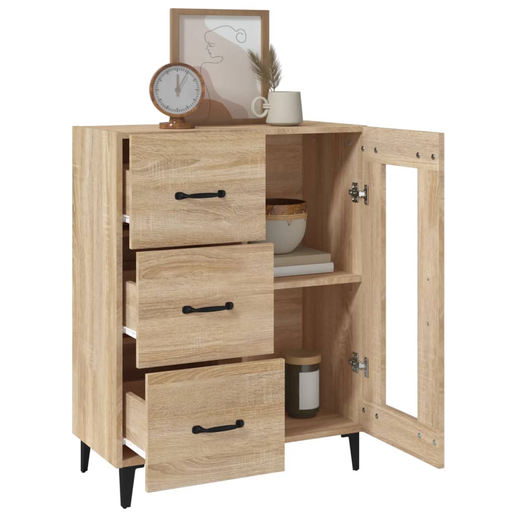 vidaXL Sideboard Sonoma Oak 69.5x34x90 cm Engineered Wood