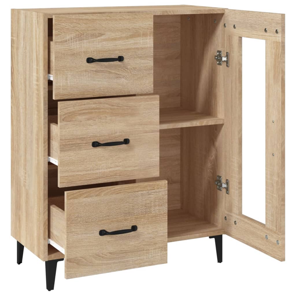 vidaXL Sideboard Sonoma Oak 69.5x34x90 cm Engineered Wood