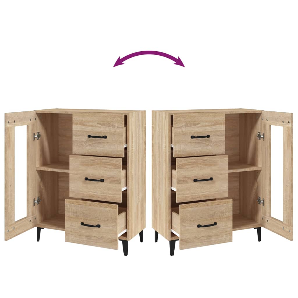 vidaXL Sideboard Sonoma Oak 69.5x34x90 cm Engineered Wood