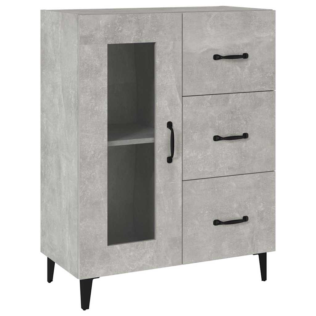 vidaXL Sideboard Concrete Grey 69,5x34x90 cm Engineered Wood