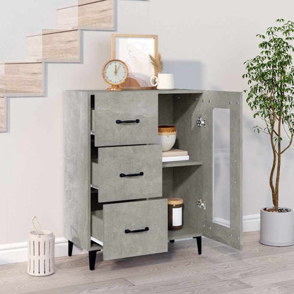 vidaXL Sideboard Concrete Grey 69,5x34x90 cm Engineered Wood
