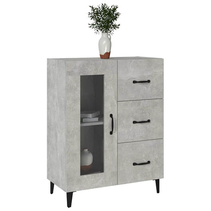 vidaXL Sideboard Concrete Grey 69,5x34x90 cm Engineered Wood