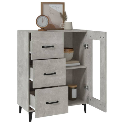 vidaXL Sideboard Concrete Grey 69.5x34x90 cm Engineered Wood