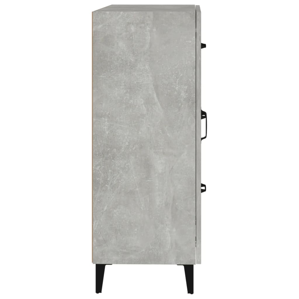 vidaXL Sideboard Concrete Grey 69.5x34x90 cm Engineered Wood