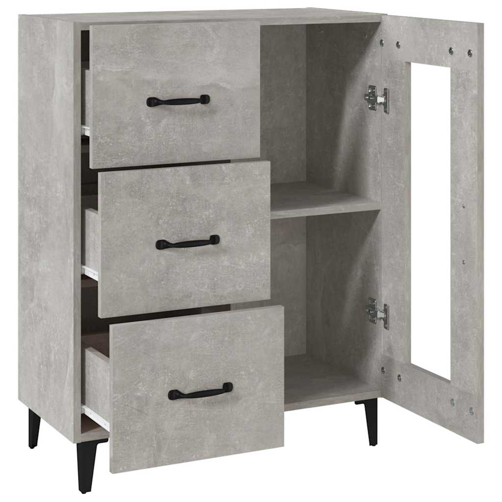 vidaXL Sideboard Concrete Grey 69,5x34x90 cm Engineered Wood