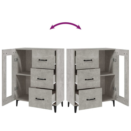 vidaXL Sideboard Concrete Grey 69.5x34x90 cm Engineered Wood
