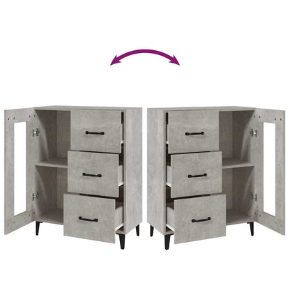 vidaXL Sideboard Concrete Grey 69,5x34x90 cm Engineered Wood