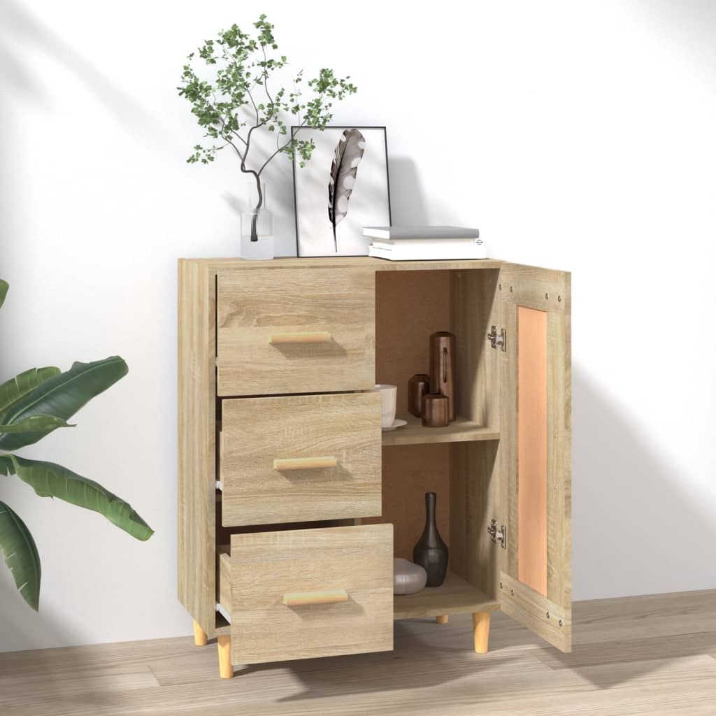 vidaXL Sideboard Sonoma Oak 69.5x34x90 cm Engineered Wood