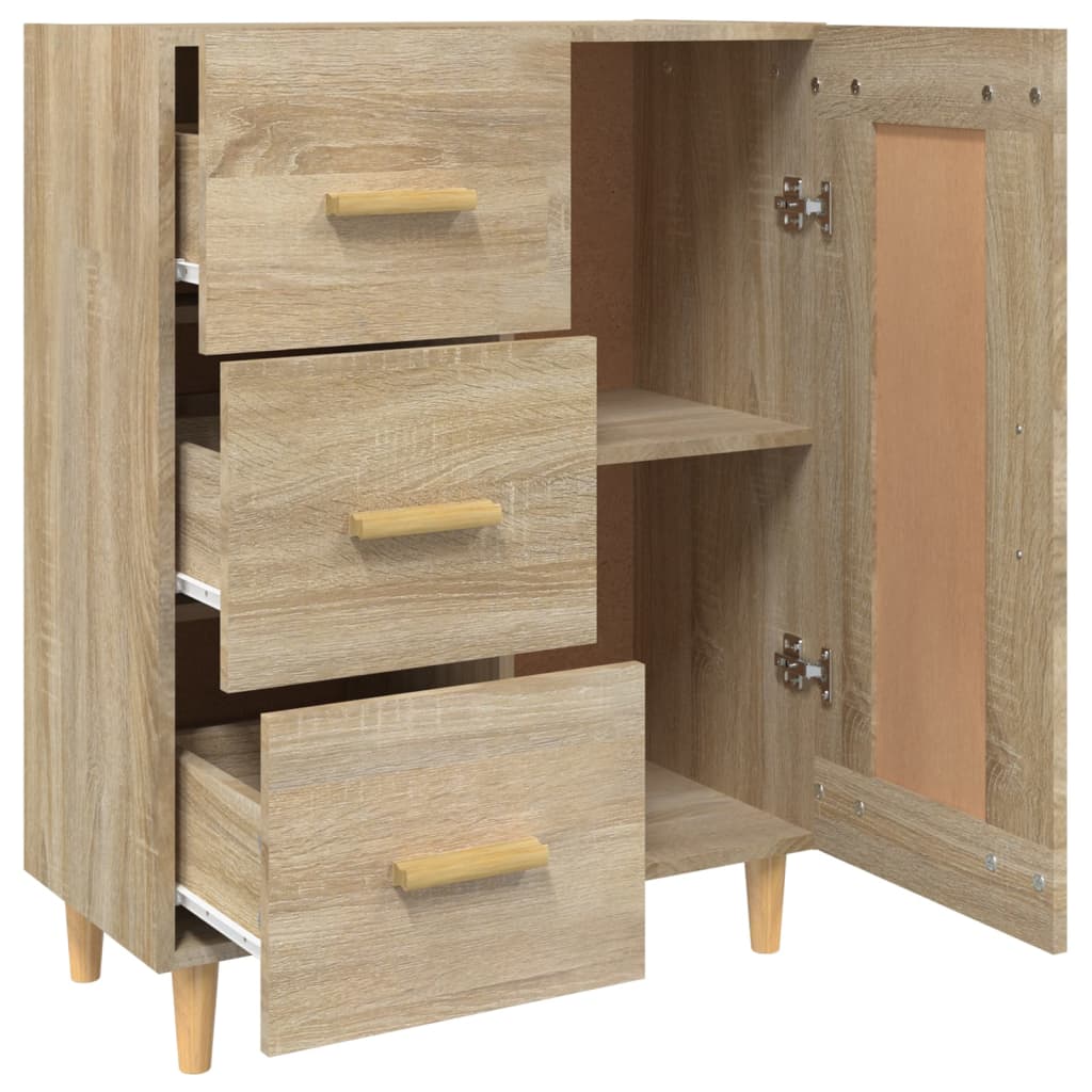 vidaXL Sideboard Sonoma Oak 69.5x34x90 cm Engineered Wood