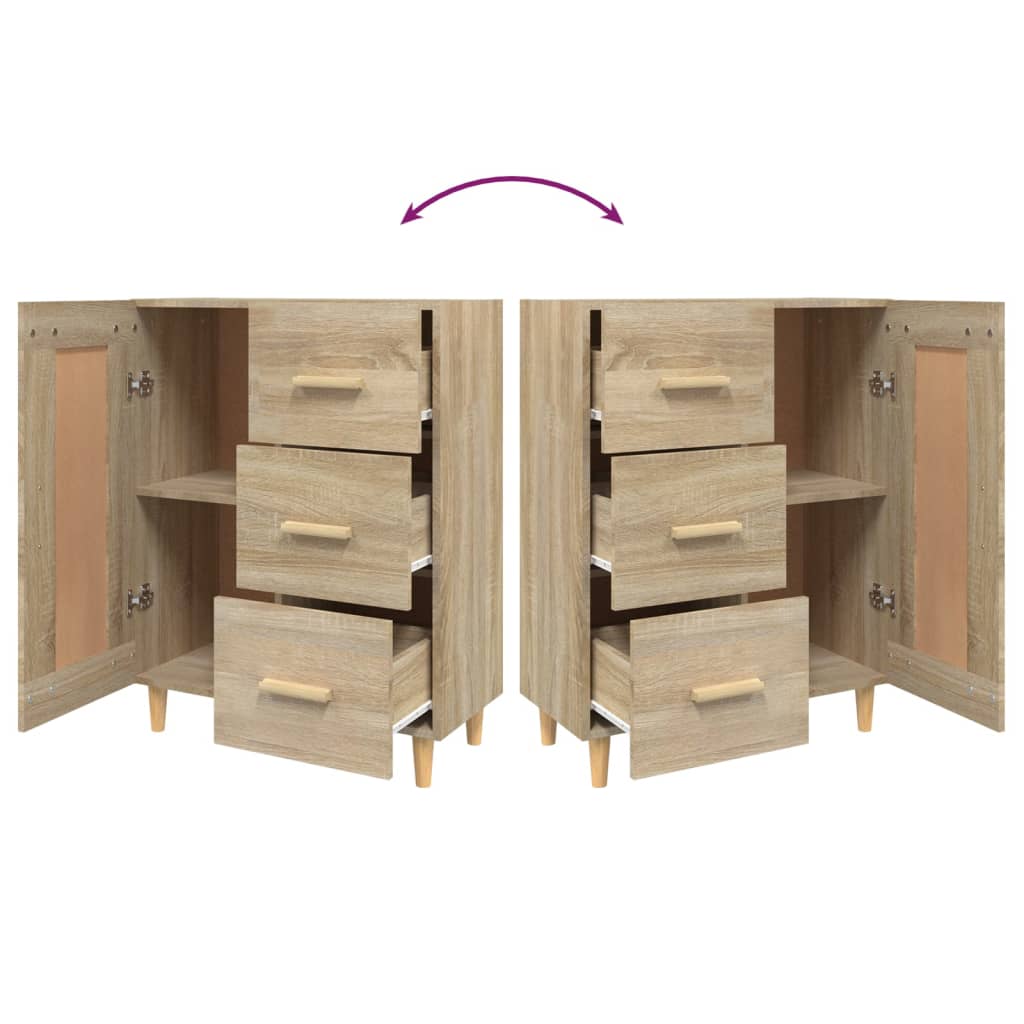vidaXL Sideboard Sonoma Oak 69.5x34x90 cm Engineered Wood