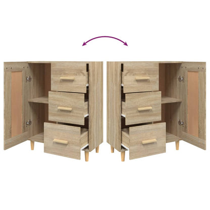 vidaXL Sideboard Sonoma Oak 69.5x34x90 cm Engineered Wood