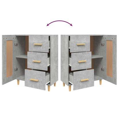 812226 vidaXL Sideboard Concrete Grey 69,5x34x90 cm Engineered Wood