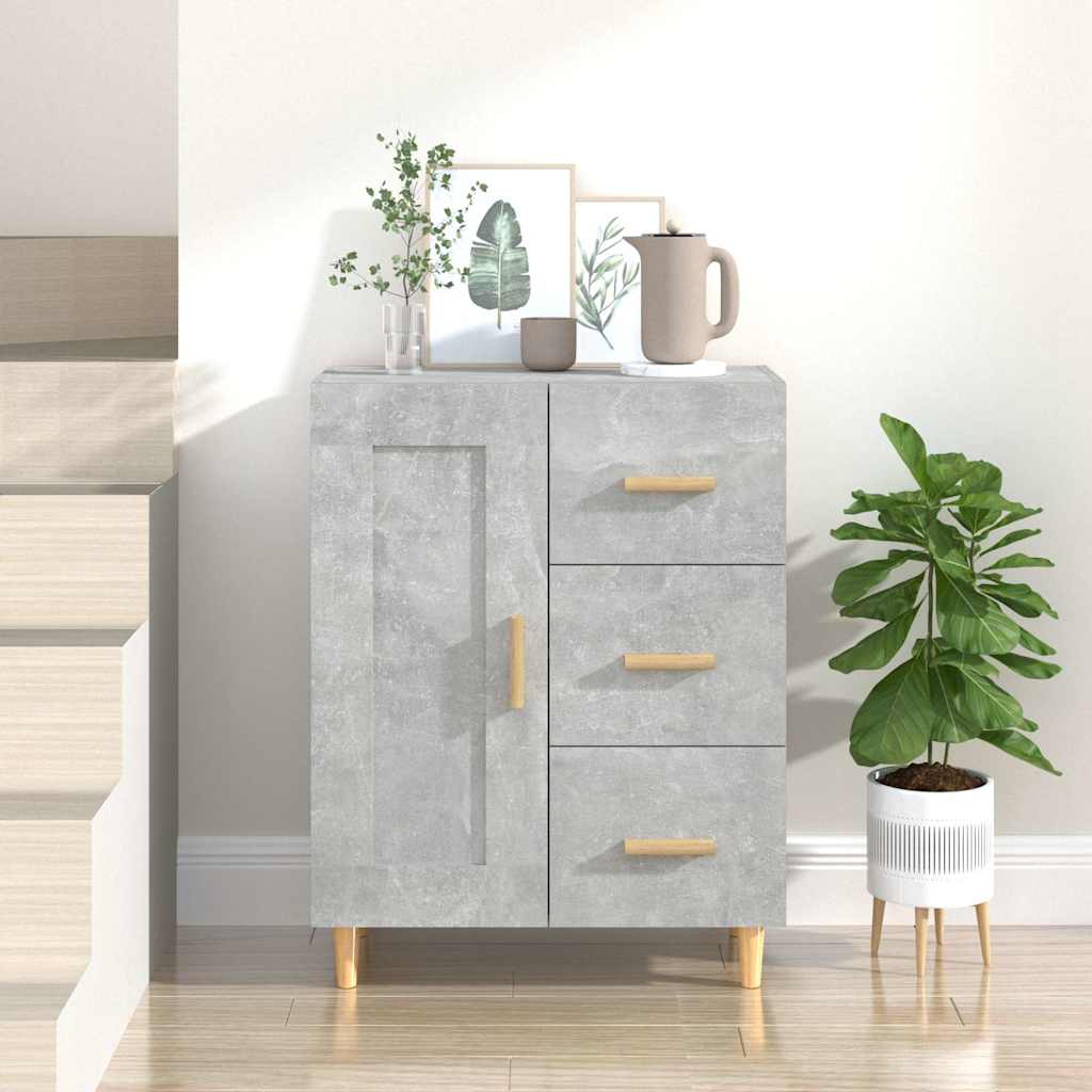 812226 vidaXL Sideboard Concrete Grey 69,5x34x90 cm Engineered Wood