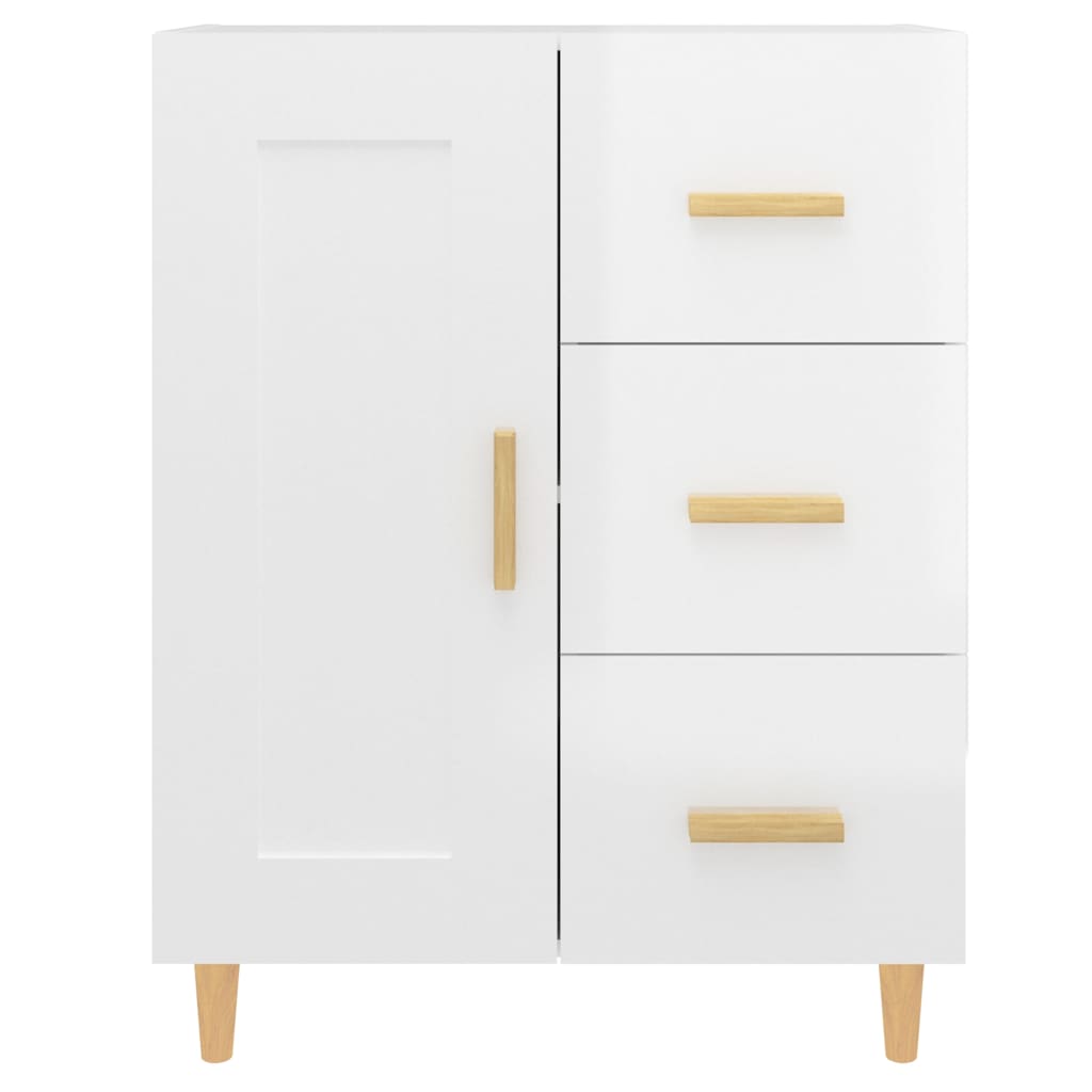 vidaXL Sideboard High Gloss White 69,5x34x90 cm Engineered Wood