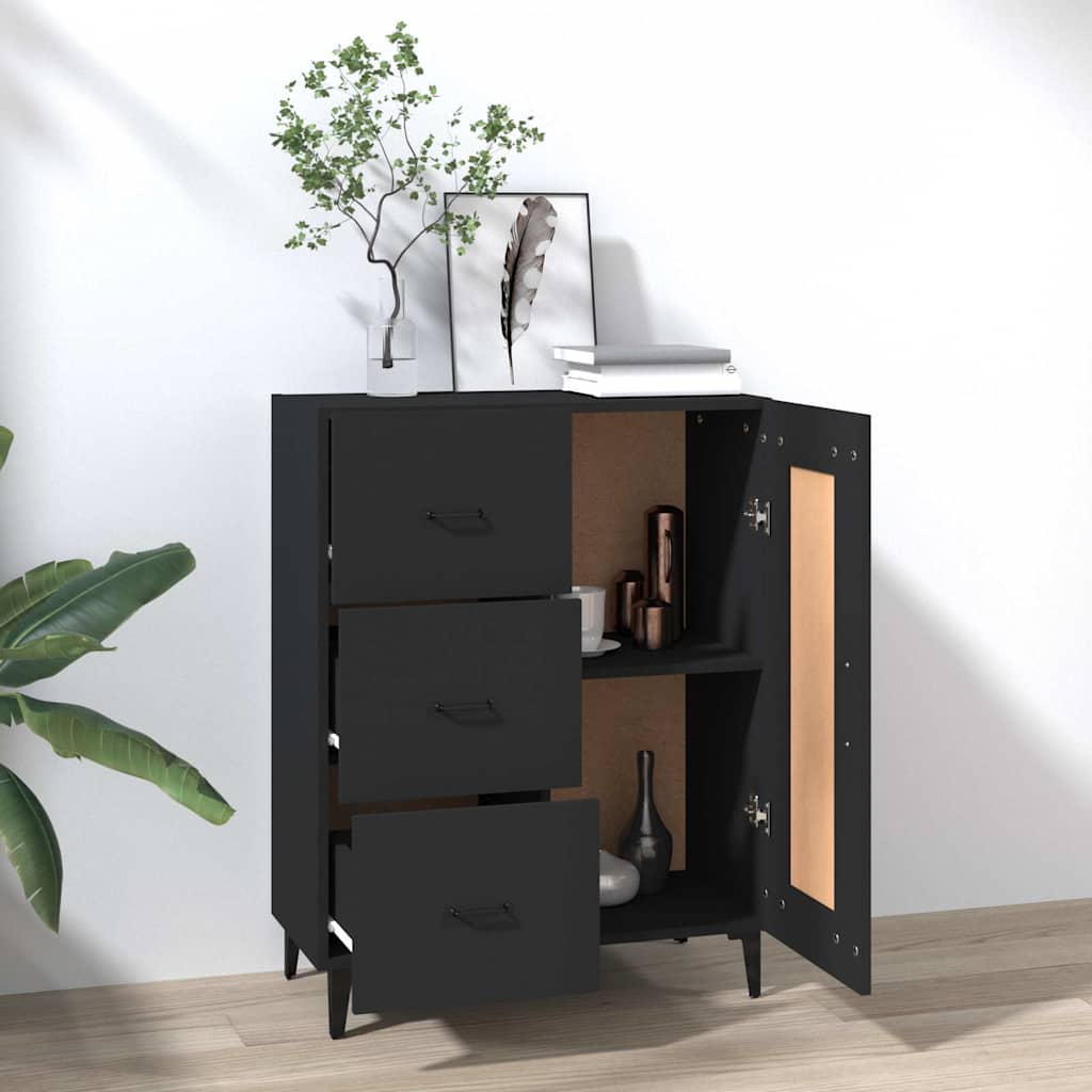 812232 vidaXL Sideboard Black 69,5x34x90 cm Engineered Wood