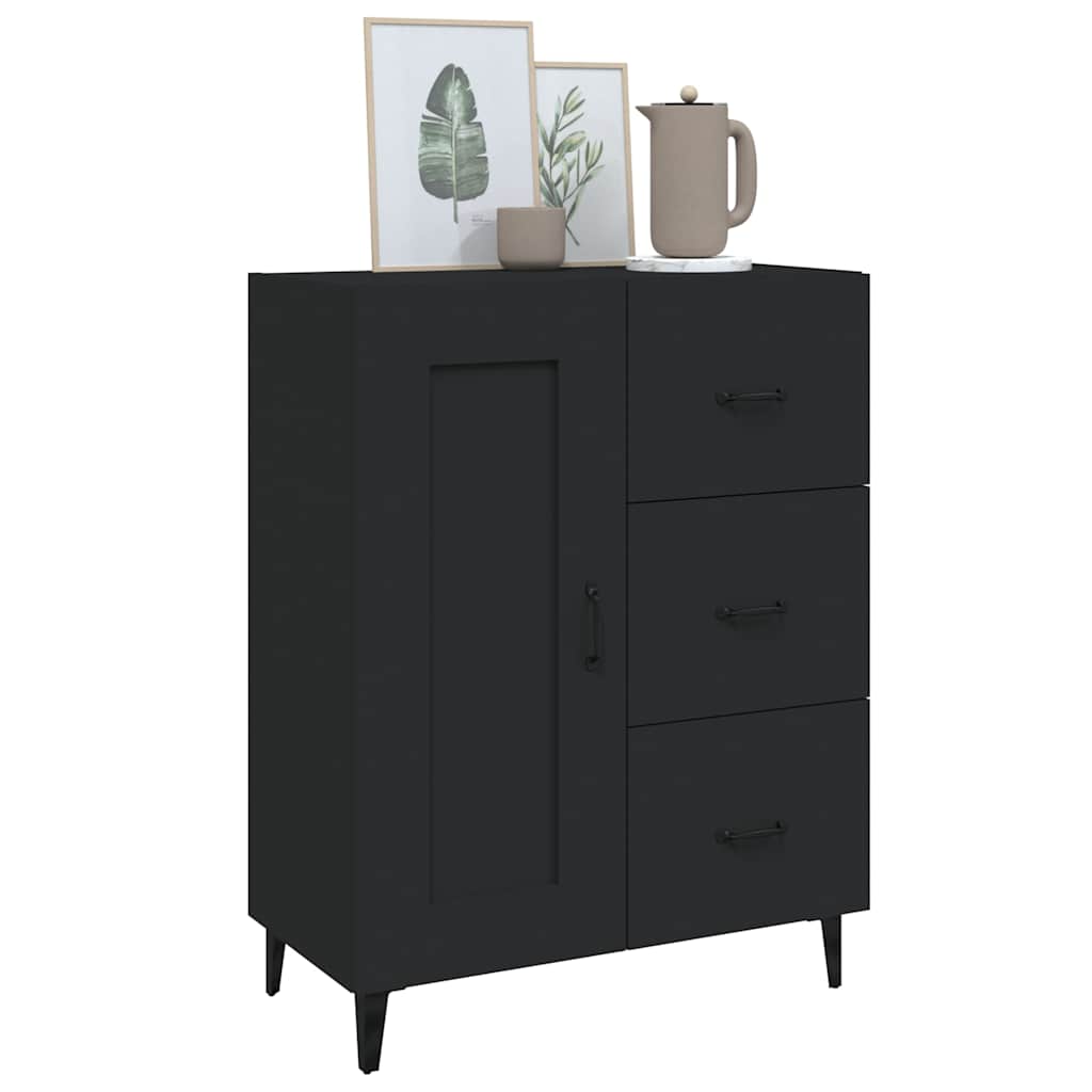 812232 vidaXL Sideboard Black 69,5x34x90 cm Engineered Wood
