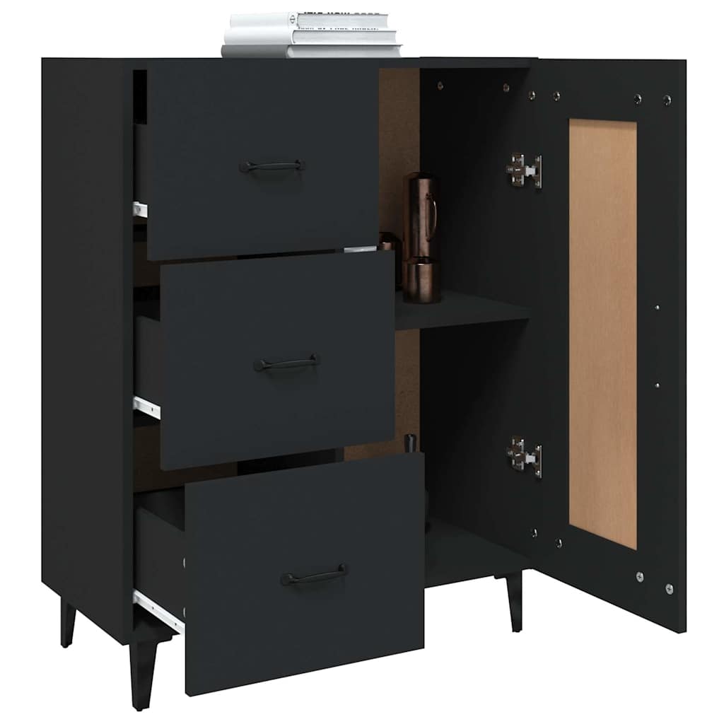 812232 vidaXL Sideboard Black 69,5x34x90 cm Engineered Wood