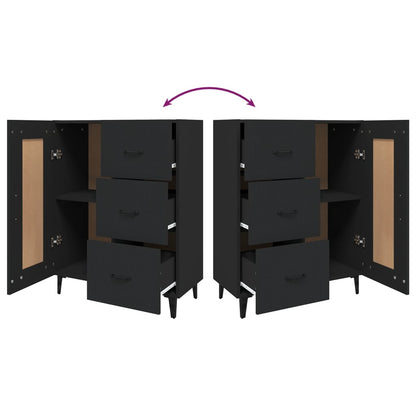 vidaXL Sideboard Black 69.5x34x90 cm Engineered Wood