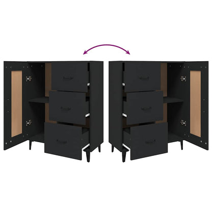 812232 vidaXL Sideboard Black 69,5x34x90 cm Engineered Wood