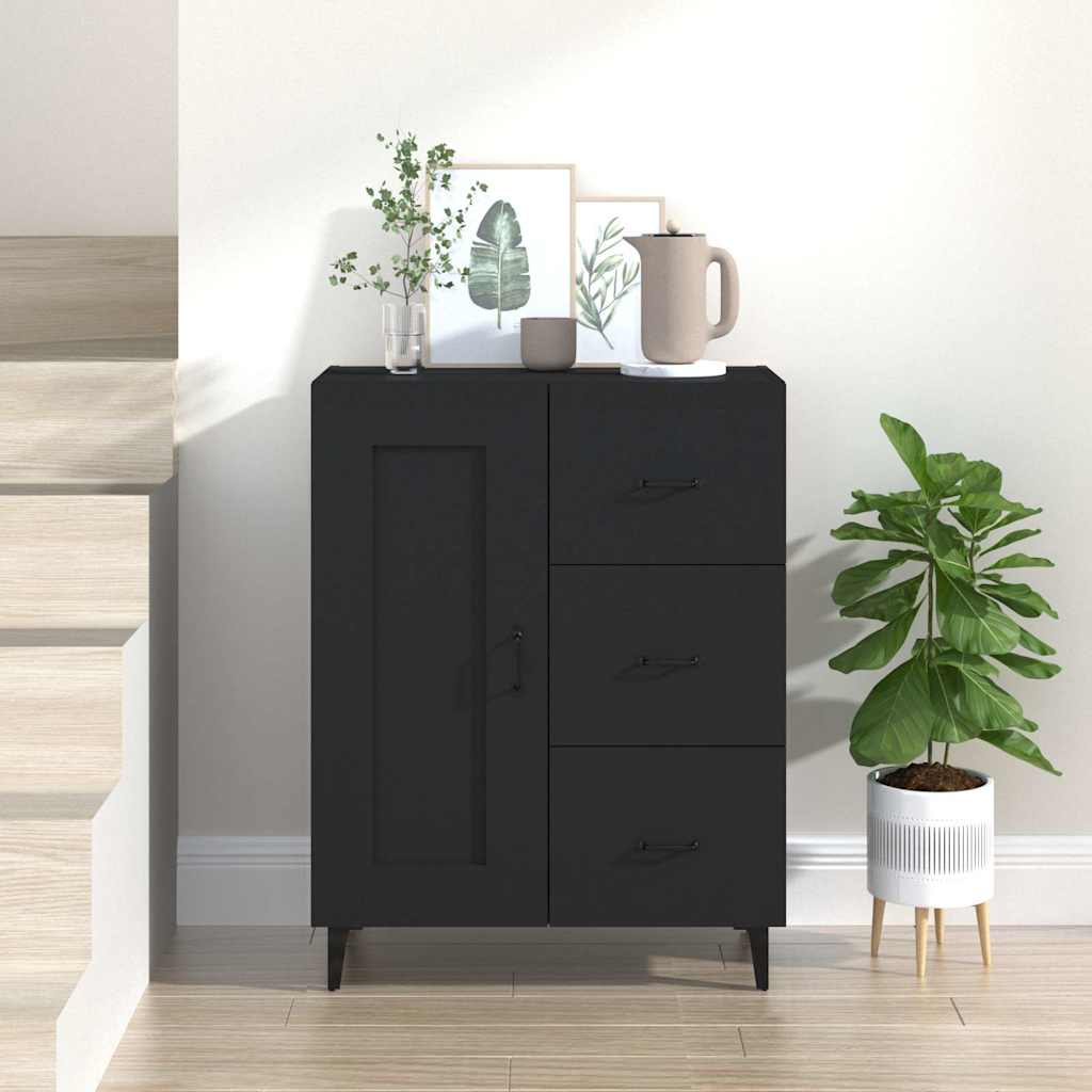 812232 vidaXL Sideboard Black 69,5x34x90 cm Engineered Wood