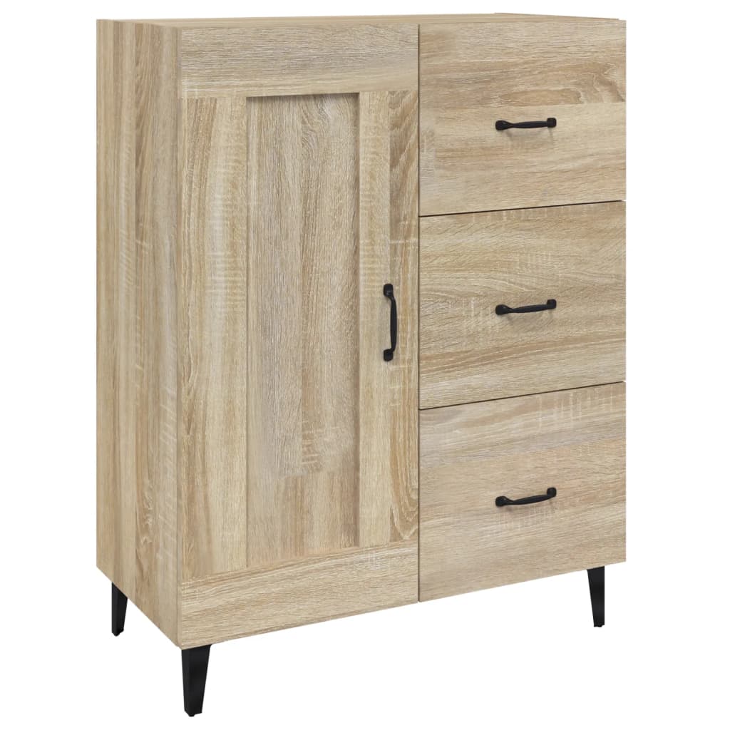 vidaXL Sideboard Sonoma Oak 69.5x34x90 cm Engineered Wood