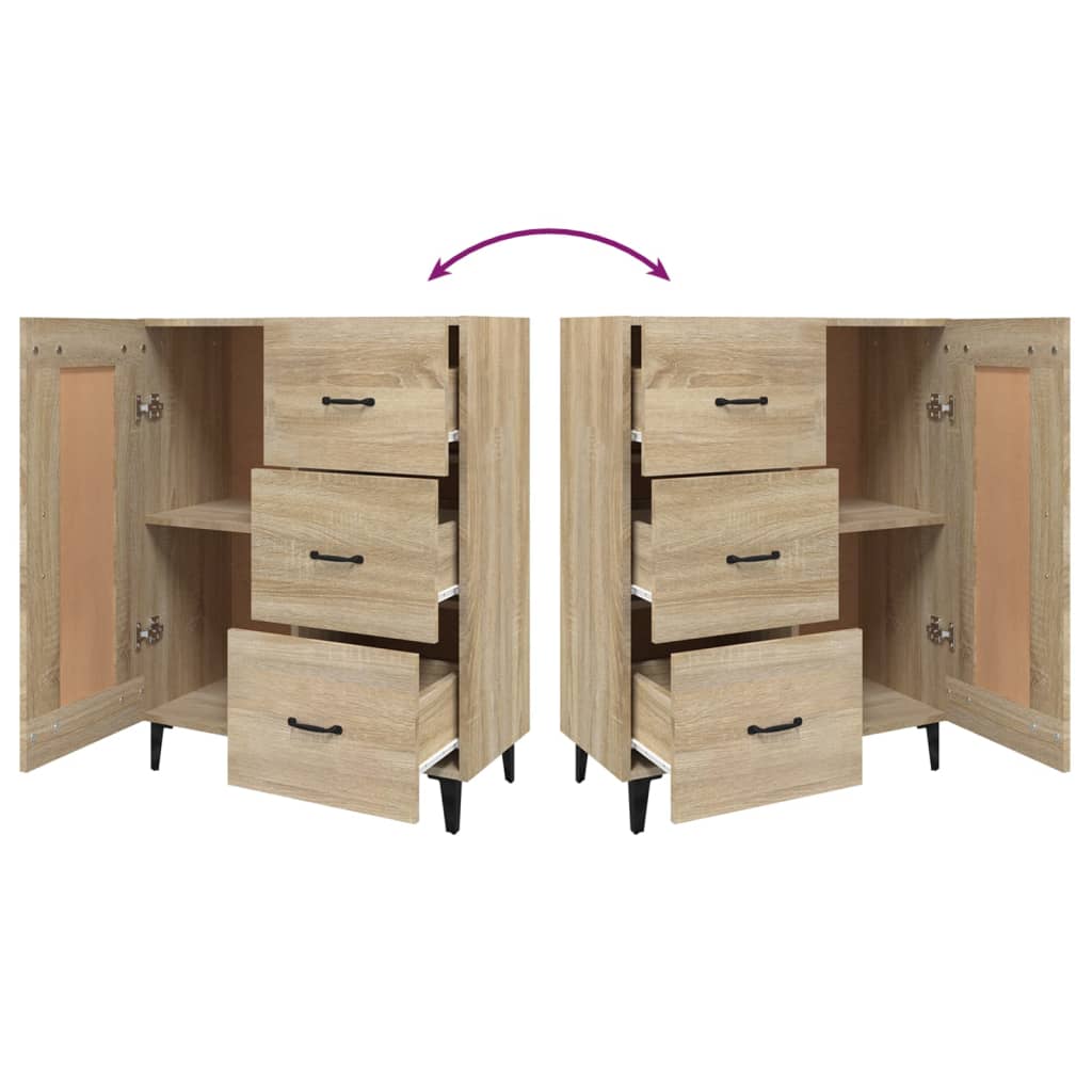 vidaXL Sideboard Sonoma Oak 69.5x34x90 cm Engineered Wood