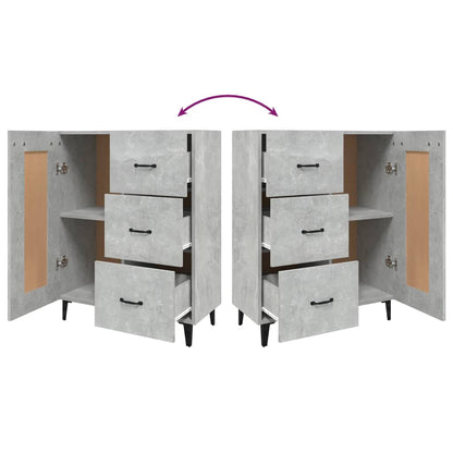 vidaXL Sideboard Concrete Grey 69.5x34x90 cm Engineered Wood