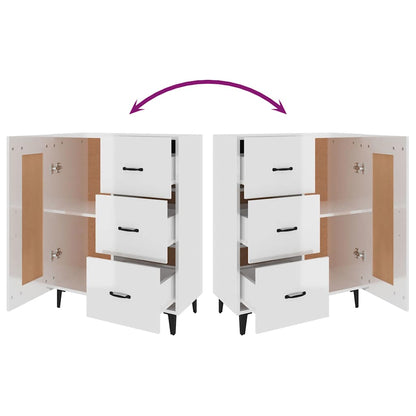 vidaXL Sideboard High Gloss White 69,5x34x90 cm Engineered Wood
