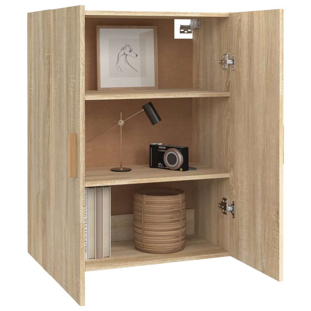 vidaXL Hanging Wall Cabinet Sonoma Oak 69.5x34x90 cm